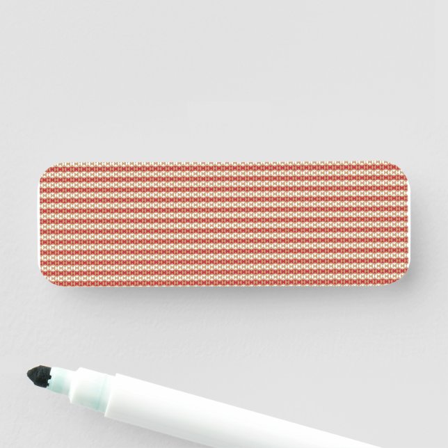 Preppy School Year Geometric Design Name Tag (In Situ)