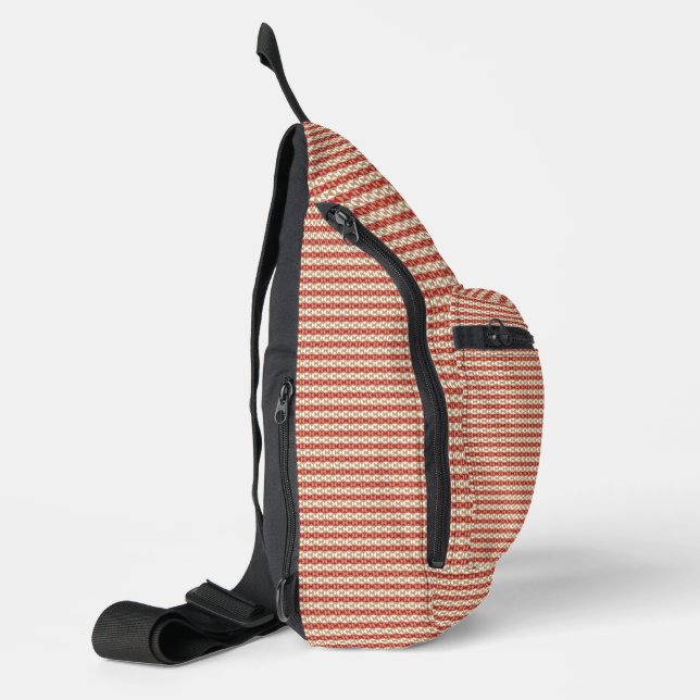 Preppy School Year Geometric Design Sling Bag (Left)