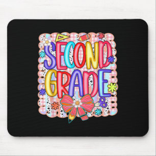 Preppy Second Grade Back To School 2nd Grade Girl Mouse Pad