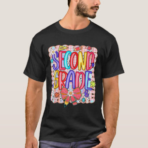 Preppy Second Grade Back To School 2nd Grade Girl T-Shirt