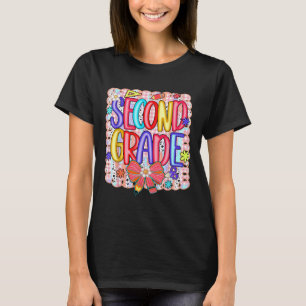 Preppy Second Grade Back To School 2nd Grade Girl T-Shirt