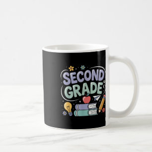 Preppy Second Grade Back To School 2nd Grade Teach Coffee Mug
