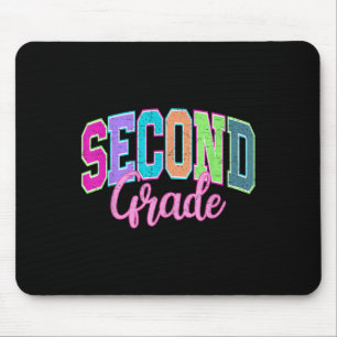 Preppy Second Grade Back To School Boy Girl Kid Te Mouse Pad