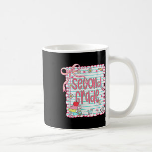 Preppy Second Grade Back To School Coquette 2nd Gr Coffee Mug