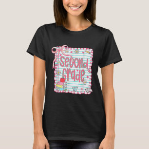 Preppy Second Grade Back To School Coquette 2nd Gr T-Shirt