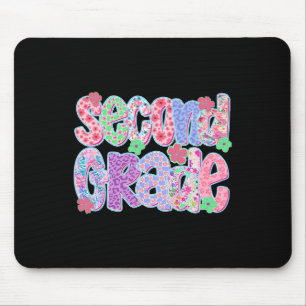 Preppy Second Grade Back To School Teachers Girls Mouse Pad