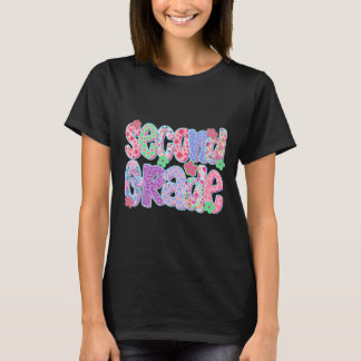 Preppy Second Grade Back To School Teachers Girls T-Shirt
