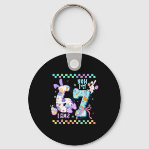 Preppy six seven 67 easter bunny funny 6 7 birthda key ring
