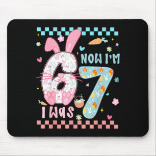 Preppy Six Seven 67 Easter Bunny Funny 6 7 Birthda Mouse Pad