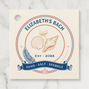 Preppy Social Beach Club Bachelorette Party Favour Tags