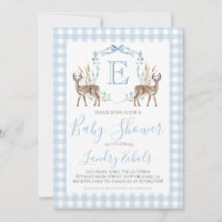 Preppy Southern Blue Boy Deer Hunter Baby Shower