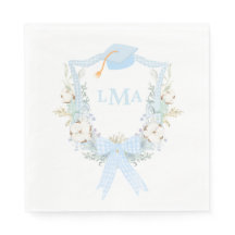 Preppy Southern Gingham Monogram Graduation