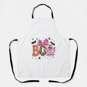 Preppy Spooky Halloween Boo Apron