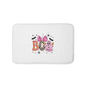 Preppy Spooky Halloween Boo Bath Mat