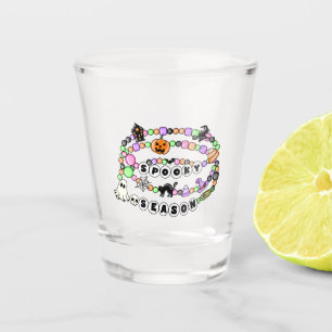 Preppy Spooky Season Halloween Friendship Bracelet Shot Glass