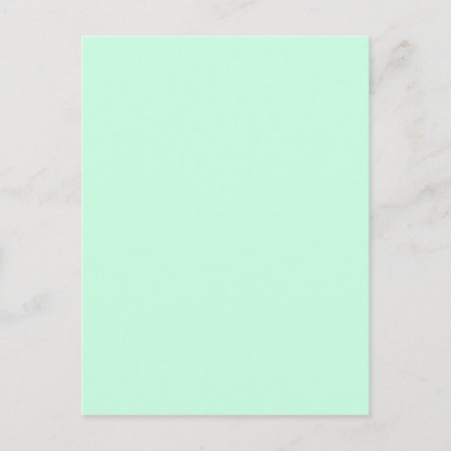 preppy spring colour pastel seafoam green mint postcard (Front)