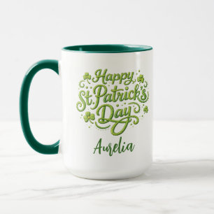 Preppy St. Patrick’s Love Cute Green Lucky Mug