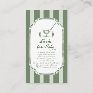 Preppy Stripe New to the Club Books for Baby Enclosure Card