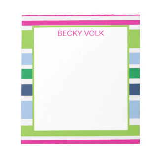 Preppy Stripe Notepad