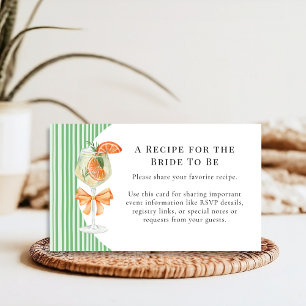 Preppy Stripes Love at First Spritz Bridal Shower Enclosure Card