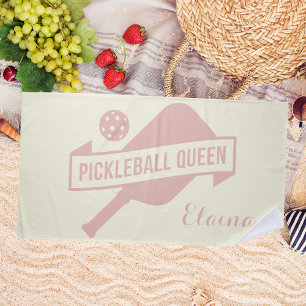 Preppy Stylish Girly Pickleball Beach Towel