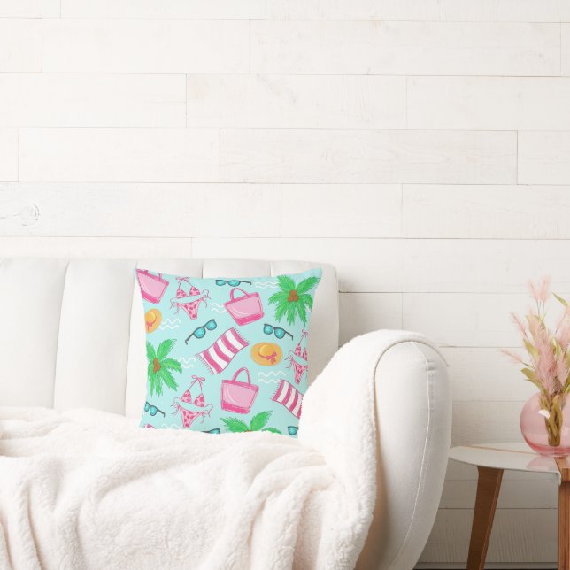 Preppy Summer Beach / Coastal  Cushion (Couch)