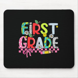 Preppy Supplies First Grade Happy Last Day Of Scho Mouse Pad