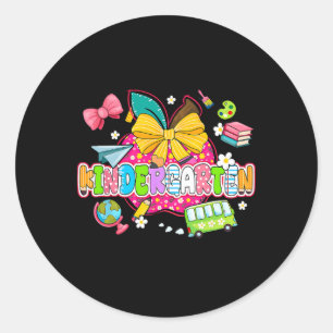 Preppy Supplies Kindergarten Happy Last Day Of Sch Classic Round Sticker