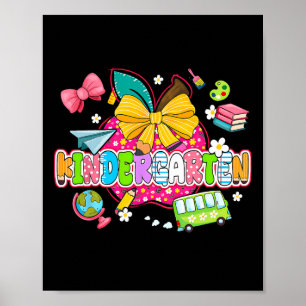 Preppy Supplies Kindergarten Happy Last Day Of Sch Poster