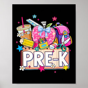 Preppy Supplies Pre-k Happy Last Day Of School Kid Poster