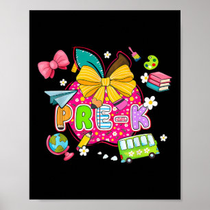 Preppy Supplies Pre-k Happy Last Day Of School Kid Poster