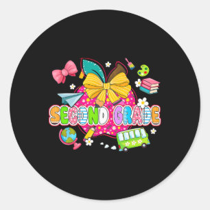 Preppy Supplies Second Grade Happy Last Day Of Sch Classic Round Sticker