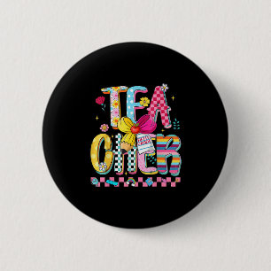 Preppy Teacher Fifth Grade First Day Of School 5th 6 Cm Round Badge