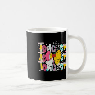 Preppy Teacher Pencil Coquette Bow Teacher Back To Coffee Mug