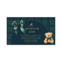 Preppy Teddy Bear Green Plaid Books for Baby