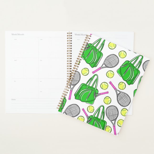 Preppy Tennis Bag Green School Office Planner (Display)