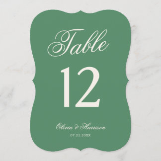 Preppy Tennis Club Green Die Cut Table Number