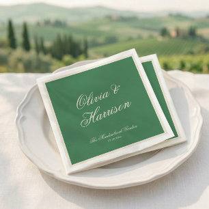 Preppy Tennis Club Green Wedding Napkin