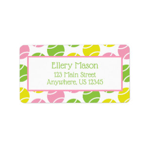 Preppy Tennis Personalized Return Address Labels