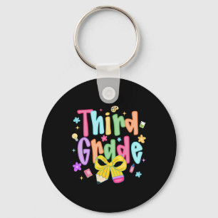 Preppy Third Grade Back To School 3rd Grade Teache Key Ring