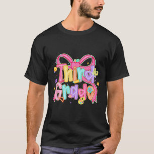 Preppy Third Grade Back To School Coquette Bow Tea T-Shirt