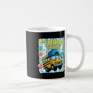 Preppy Third Grade Back To School Funny School Bus Coffee Mug
