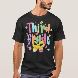Preppy Third Grade Teacher 3rd Grade Back to Schoo T-Shirt