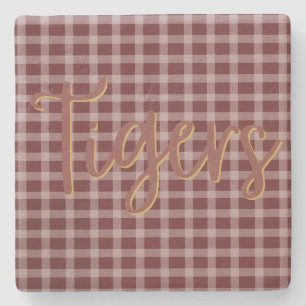 Preppy Tiger Limestone Coaster