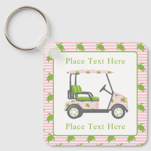 Preppy Turtles Golf Cart Key Ring