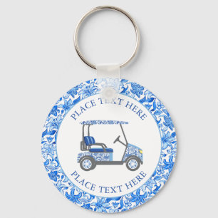 Preppy Turtles Golf Cart Key Ring