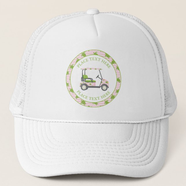 Preppy Turtles Golf Cart Trucker Hat (Front)
