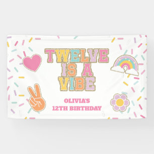 Preppy twelve is a vibe 12th Birthday Banner