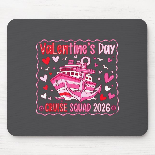 Preppy Valentines Cruise 2026 Family Matching Vale Mouse Pad (Front)