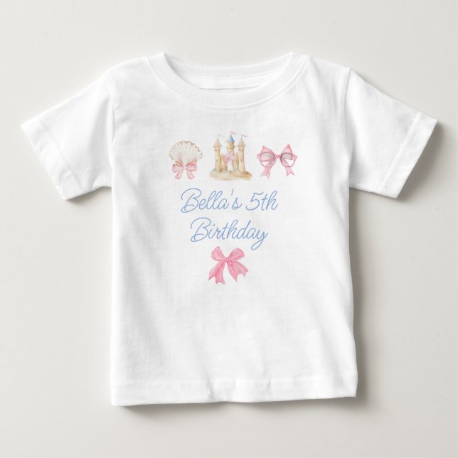 Preppy Watercolor Beach Party  Baby T-Shirt (Front)